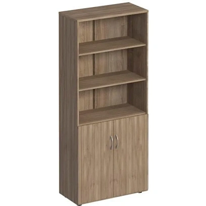 Шкаф ST_Комфорт для документов полузакрытый дуб шамони темный К.371 ШТ