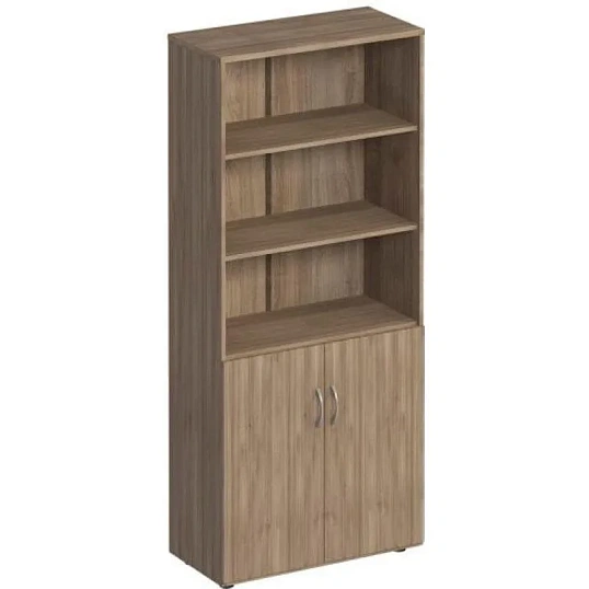 Шкаф ST_Комфорт для документов полузакрытый дуб шамони темный К.371 ШТ