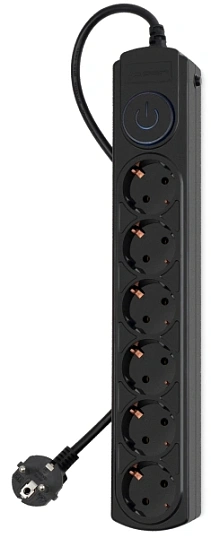 Сетевой фильтр Ippon BK-6-EU-3-10-B 3м (6 розеток) черный