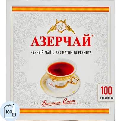 Чай Азерчай Букет черн. с бергамотом 100 пакx2гр/уп 130340
