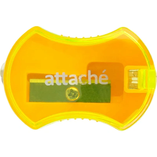 Точилка Attache, 1 отверстие, с контейнером, эргономичн, в ассорт