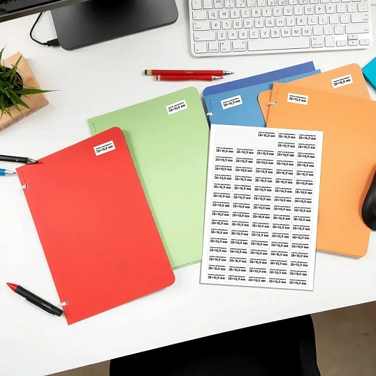 Этикетки самоклеящиеся 38х16,9 мм/85 шт. на листе А4 (25л