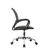 Кресло БР Комус Мебель Echair 396 LT, экокожа, черный, хром