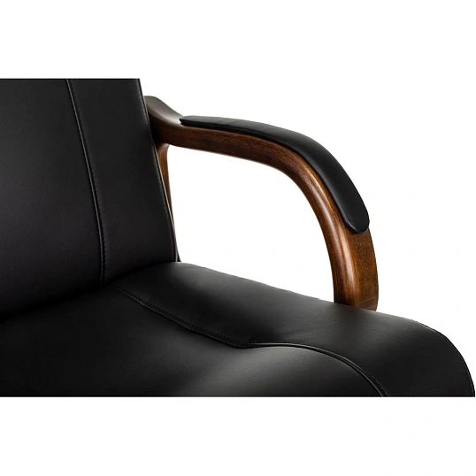 Кресло VB_ Бюрократ T-9933Walnut черный эко.кожа крестов. металл/дерево