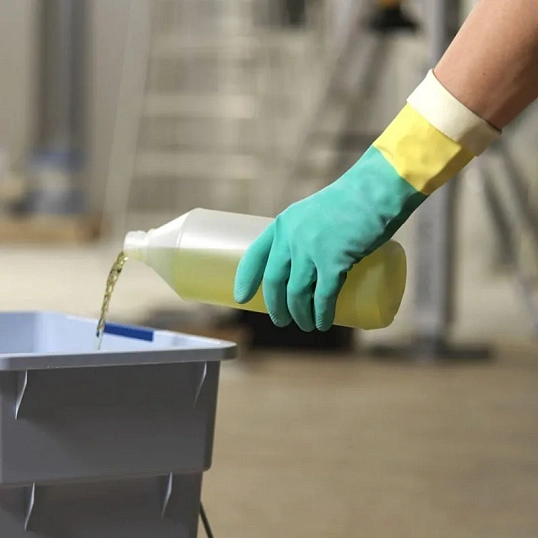 Перчатки резиновые Vileda Profes латекс/неопр зел/жел рL 120269/174307