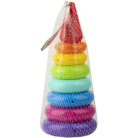 Игрушка Пирамида Классика 25 см, 9 дет. (в сетке),У1059