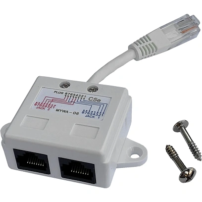 Разветвитель TWT TWT-Y-E2-U2 Y-адаптер, 1 телефонный и 1 компьютерный порт