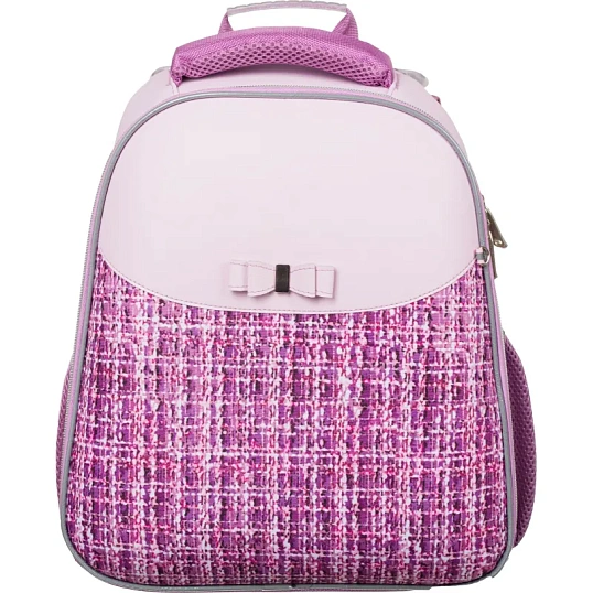 Ранец Комус Класс Basic Fashion твид розовый, 2 отд., эргоном. спинка