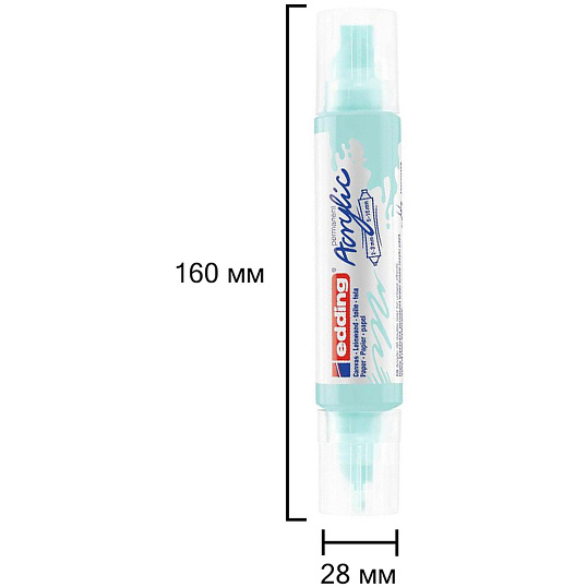 Маркер акриловый двусторонний 3D Edding 5400/916.Цвет Пастельный голубой