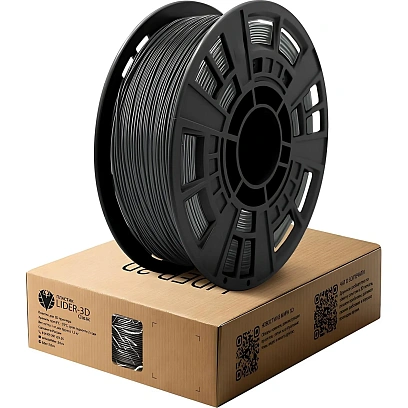 Пластик PETG LIDER-3D Classic для 3D принтера, 1.75 мм/черн./1 кг