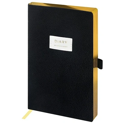 Ежедневник недатированный А5 С НАШИВКОЙ черный 3-823/01