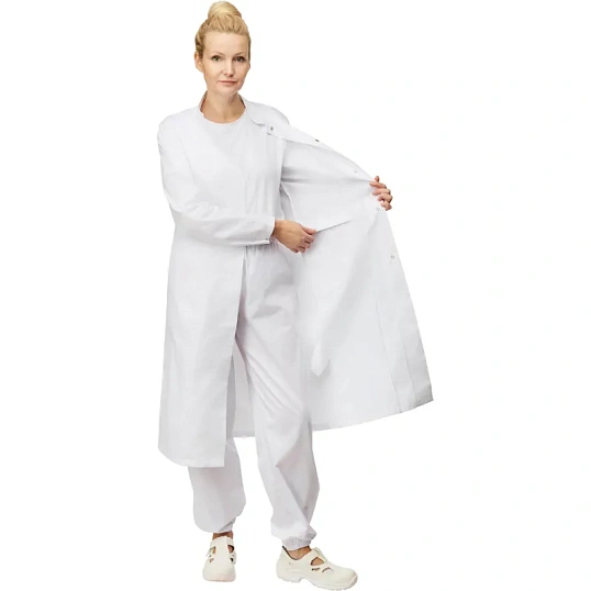 Халат для пищевого производства у17-ХЛ жен.ХАССП белые (52-54)170-176