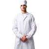 Халат антистатич. муж. М-105У укороч/белый,тип D,Москвичка, 96-100/182-188