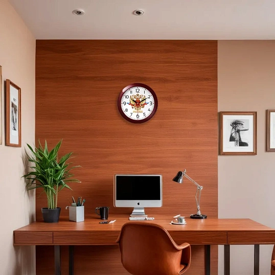 Часы настенные Troyka 11131176 круг., d290мм, плав.ход, пластик