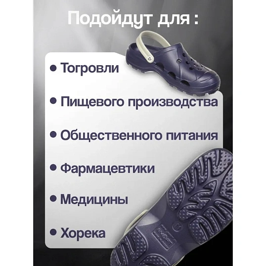 Сабо мужские EVART Ола фиолетово-синий/дымчатый серый р.45