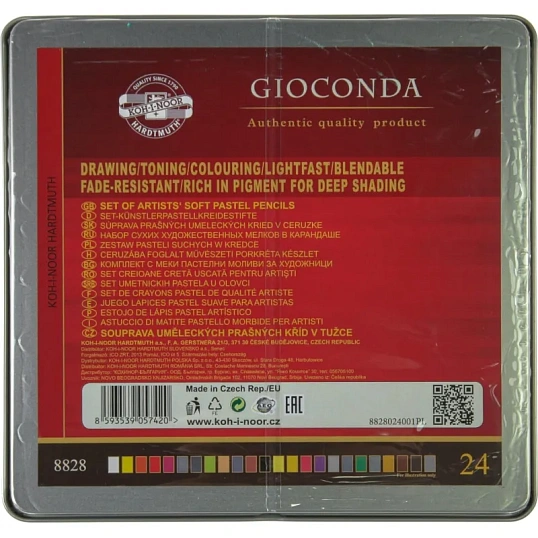 Карандаши пастельные цветные KOH-I-NOOR GIOCONDA SOFT 24цв/наб 8828/24