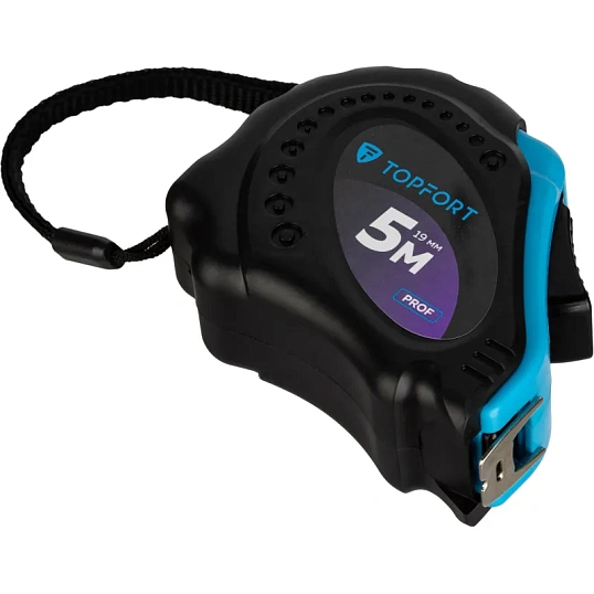 Рулетка 5мх19 мм с автостопом  TOPFORT Prof