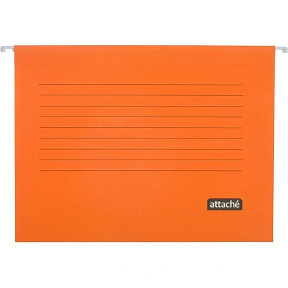 Папка подвесная Attache, А4, картон, оранжевый, до 200л., 5шт/уп
