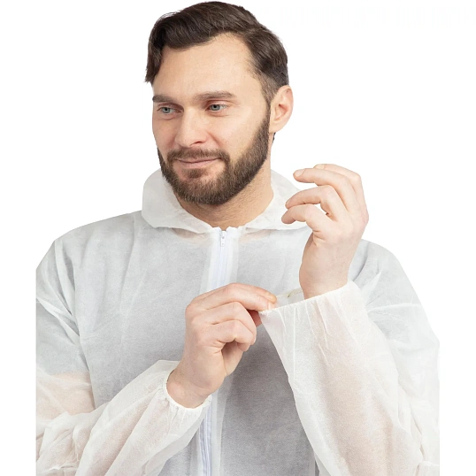 Комбинезон одноразовый Каспер Комус белый 30 г/кв.м (р.5XL), 10шт/уп