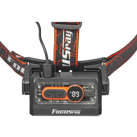 Фонарь налобный FOCUSray 1322 акку 18650 1200мАН 200люмен ,цифровой дисплей