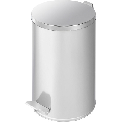 Ведро мусорное с педалью 20л стальное, хром, 250х400мм