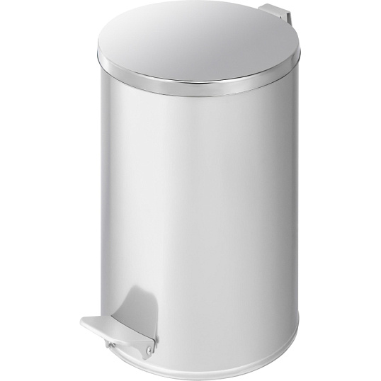 Ведро мусорное с педалью 20л стальное, хром, 250х400мм