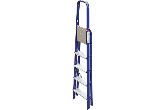 Стремянка стальная окрашенная с алюминиевыми ступенями 5 ст. арт M8405