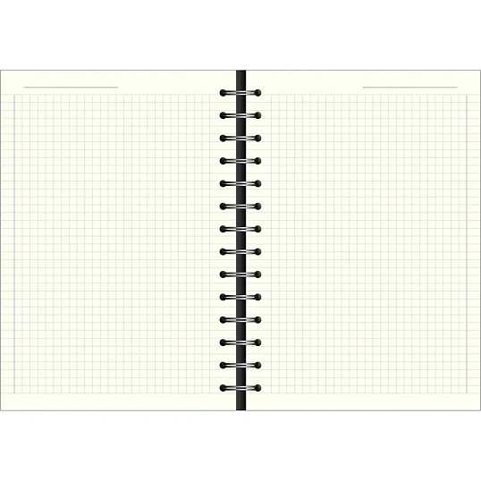 Бизнес-тетрадь Infolio 14x20см 96л клетка спираль Цветы, серый I1771/grey