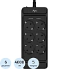 Сетевой фильтр AGNI 6р/5м,черный(TP-FS6E-5m-black)