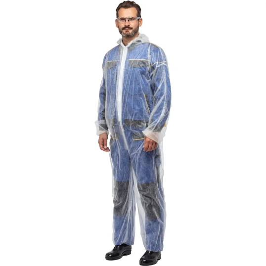 Комбинезон одноразовый Каспер 50 гр/м2 ламинированный белый р-р 5XL 1 шт/уп