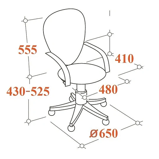 Кресло VB_EChair-224 DSL PPU к/з бежевый OR-10, хром