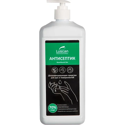 Профхим антисептик спирт,гель д/дез.рук Luscan Prof/NovelGuard Dez,1л_помп