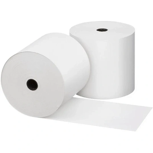 Ролики для касс Комус 80мм х 70м, 58 гр/м2, вт. 12 мм, 3 рул/уп (спайка)