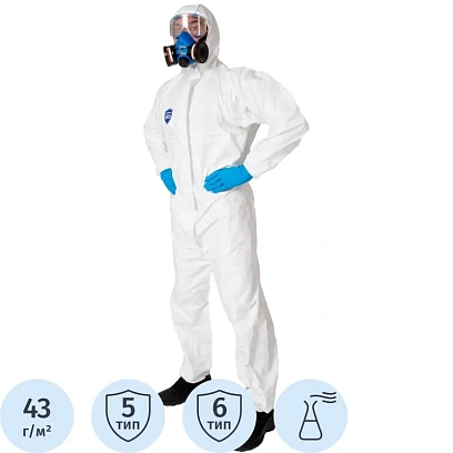Комбинезон одноразовый защитный Vest-Prom 600,белый,р.2XL