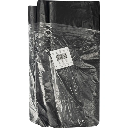 Пакет-майка ПНД 40+18x70 см, черный, усиленный, 30 мкм, 100 шт./уп. 