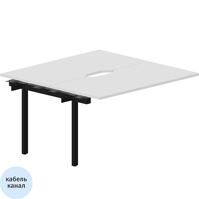 Модуль рабочей станции STRIKE 2р.м в. пр.эл 1380х1366 UNN2TPV147BLNRбел/чер