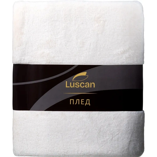 Плед микрофибра Luscan, бежевый 150x200