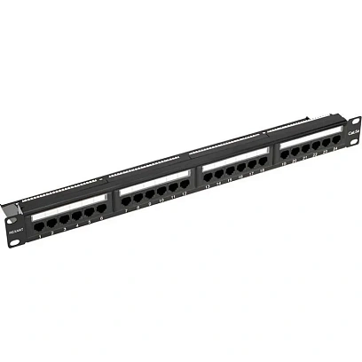 Патч-панель REXANT (02-0031) с кабельн орг.19,1U,24 порта,UTP,RJ-45,CAT5e