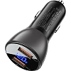 Зарядное устройство ACEFAST B7 metal  45W USB-A+USB-A,автомоб,черн/полупроз