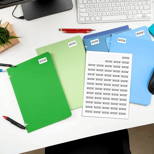 Этикетки самоклеящиеся 38х21,2 мм/65 шт. на листе А4 (100лист