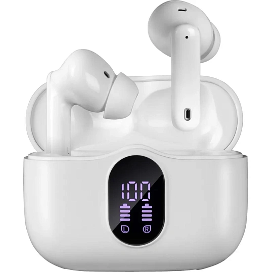 Наушники Sven E-310B, белый, Bluetooth, TWS, ANC, ENC