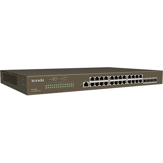 Коммутатор Tenda TEG3328F 24x10/100/1000 Base-T 4xSFP 10/100/1000, L2