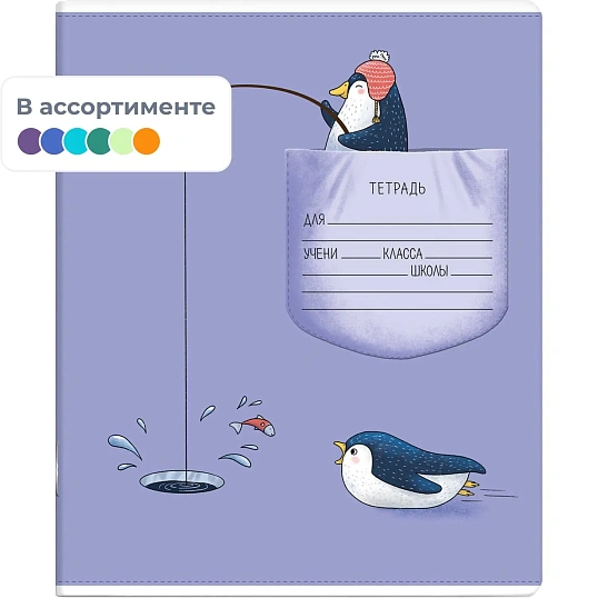 Тетрадь 12 л, линия УЮТНЫЕ КАРМАШКИ А5+, в ассортименте 63168