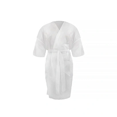 Халат -Кимоно с рукавами Спанлейс белый 5шт/уп