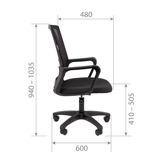 Кресло VT_Chairman 606LT Россия TW-01 черный