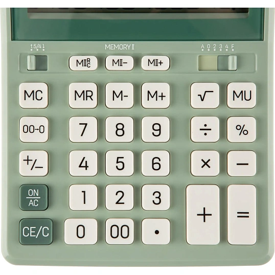 Калькулятор настольный Deli полноразм. EM888A, 12-ти разряд., мятн/бел