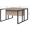 Рабочая станция К-Loft 241S004 2раб.места Ш1180 дуб скандин