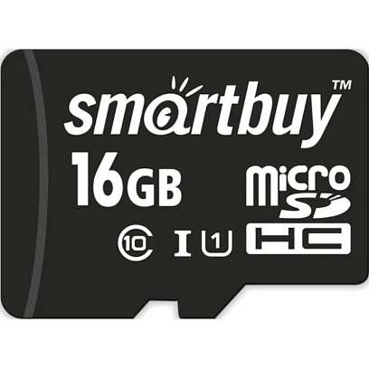 Карта памяти SmartBuy microSDHC 16Gb UHS-I Cl10 +ад, SB16GBSDCL10-01