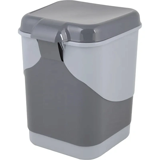 Контейнер для мусора с педалью 8 л., серый, 427