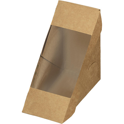Упаковка ECO SANDWICH 70, 127х127х70, крафт, 500 шт/кор
